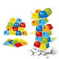 Jeu de société éducatif, blocs de construction en plastique en forme de tour d'éléphant, jeu interactif multi-joueurs, jeu d'empilage pour enfants