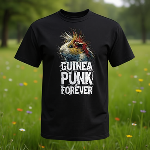 Camiseta Guinea Punk Forever negra para hombre, ropa informal - Product Image 3