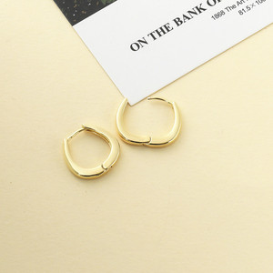 <b>Huggie</b> Earrings Rose Gold Geometric Shape Small Everyday Wear - Product Image 4