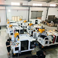 Tour à métaux CNC à banc plat de haute précision avec mandrin hydraulique et tourelle