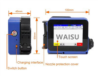 Imprimante jet d'encre portable mini WAISU 12,7 mm pour codes QR, dates, logos, noms de produits sur bouteilles, bocaux et tuyaux