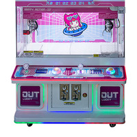 Mini pince à pièces d'intérieur jeu cadeau parc d'attractions installation enfants 4 Arcades Clip Machine aire de jeux pour enfants