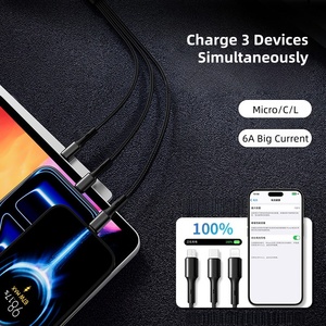 Cables USB de Carga Rápida 3 en 1 de 1m, 2m, 3m y 66W para <span class=keywords><strong>iPhone</strong></span> 17 y <span class=keywords><strong>13</strong></span> con Función de Transferencia de Datos, Regalo Promocional de Fábrica al Por Mayor - Product Image 6