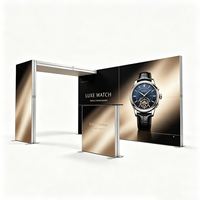 Stand d'exposition modulaire portable autoportant en tissu SEG personnalisé pour salon professionnel 20x10 10x10