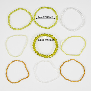 Fashion <b>Beaded</b> <b>Bracelets</b> Crystal Rhinestone Multi Layer Stretch Bohemia Style Unisex Jewelry Made In China - Product Image 3