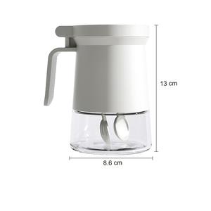 Tarro de condimentos doblemente sellado a prueba de humedad para cocina, botella de glutamato monosódico y sal con cuchara, estante para especias y botellas - Product Image 3