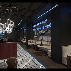 ไฟนีออนไนท์คลับการออกแบบตกแต่งภายในที่ทันสมัยคลับจอแสดงผลคลับที่กำหนดเองแสดงโชว์สำหรับร้านค้าภายในตกแต่ง - Product Image 1