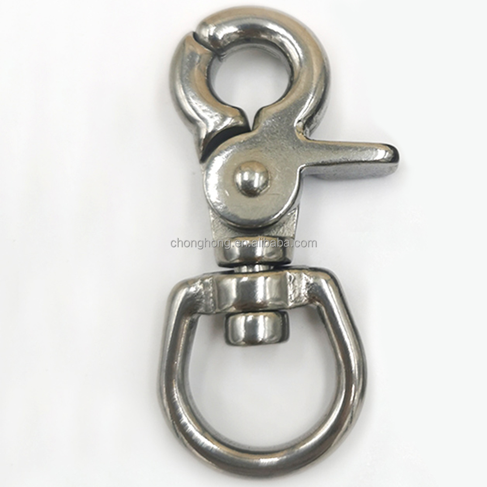 Heavy Duty Stainless Steel Trigger Clips Metal Swivel Lobster Clasps Purse Bag Clips SS304 SS316 Trigger Snaps Swivel Hooks