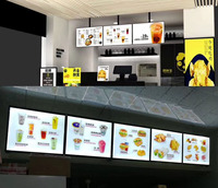 Cornice Luminosa LED A3 per Menu, Espositore per Fast-Food, Lightbox Retroilluminato per Pubblicità