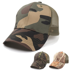 Trucker Cap Mesh Fabric Breathable <b>Waterproof</b> Unisex Outdoor Baseball Cap Camouflage Print Summer <b>Hat</b> - Product Image 1