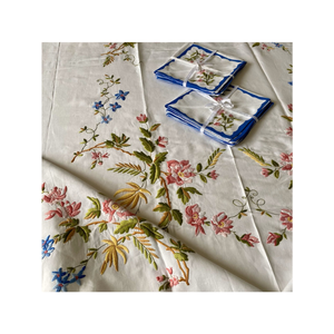 Asequible lindo Mango amarillo Biodegradable 100% algodón bordado rojo 6 pies mantel para bodas reutilizable diseño sostenible - Product Image 2