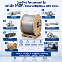 KABEL OPGW-36B1/48B1/72B1 untuk Jaringan Utilitas Iklim Dingin, Transmisi Data Pembumian Kabel Serat Optik di Udara dan Tanah