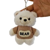 Porte-clés en peluche ours mignon Kawaii avec pull, breloque de sac, décorations, cadeaux pour événements, pendentif