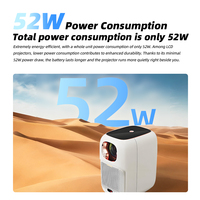 Projecteur portable intelligent WJ.V1 - Android 11.0 - Haut-parleur intégré - (Alimentation intégrée en option)
