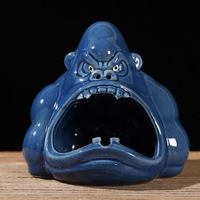 Cendrier en résine King Kong Gorille, fait main et peint à la main, décoration amusante pour la maison et le salon, cadeau souvenir, vente en gros