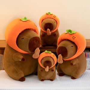 Peluche de Capibara de Dibujos Animados, Lindo Animal de Peluche de Caqui y Cacahuete, Fibra Sintética, 31cm-50cm, para Regalo de Cumpleaños Infantil, Almohada - Product Image 4
