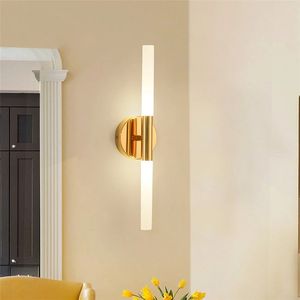 Современная металлическая трубка для ванной комнаты, спальни, фойе, ванной комнаты, гостиной, настенное бра золотого/черного цвета, вверх-вниз зеркало, светодиодная настенная лампа - Product Image 5