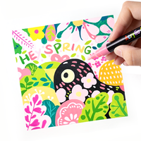 Lot de 32 marqueurs innovants en plastique acrylique coloré sans saignement et résistant à la lumière pour les notes bibliques à l'usage scolaire