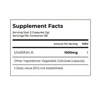 Capsules d'Urolithine A Qbioflex, pureté 99,9 %, directement de l'usine, pour l'énergie cellulaire et la force musculaire, complément alimentaire pour adultes