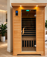 Ruang Sauna Inframerah Modern Kayu Hemlock Solid Berkualitas Tinggi Ramah Lingkungan 3 Pemanas Panel Kontrol Komputer Villa Home Spa