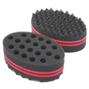 Éponge torsadée pour les cheveux avec logo personnalisé Éponge à friser à deux faces pour coiffeur <span class=keywords><strong>Afro</strong></span> Coil - Product Image 2