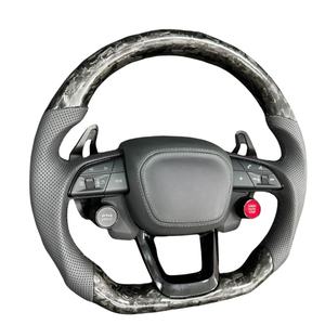 Adecuado para <span class=keywords><strong>Audi</strong></span> A1 A3 A4 A5 A6 A7 RS R8 RS3 C7 Q5 Q7 <span class=keywords><strong>S3</strong></span> 8V B8 B9 S4 Q3 Q8 TT Volante de fibra de carbono forjado personalizado - Product Image 4