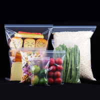 Sacs en plastique refermables étanches et hermétiques pour l'emballage alimentaire, sacs en polyéthylène transparents avec fermeture éclair refermable