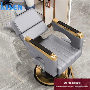 Envío Gratis, Silla de Peluquería Hidráulica Reclinable con Marco de Metal Negro, Muebles de Salón para Estilismo y Corte de Cabello, Uso en Barbería - Product Image 5