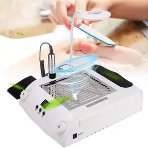 6 in 1 UV led nail lamp polishing vacuum professional salon nail dust collector storage box hand pillow nail drill tools