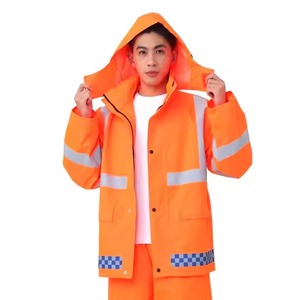 Impermeable para Hombre, Chaqueta de Motocicleta Negra, de Poliéster, para Exteriores, con Franjas Reflectantes - Product Image 2