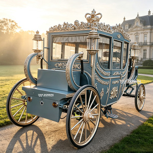 Calèche royale de style britannique sculptée à la main, pour défilés de mariage et sites historiques - Product Image 1