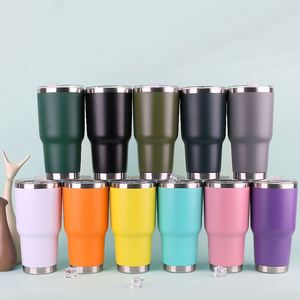 Best Selling 30Oz Double Wall Powder Coated Stainless Steel Eco-Friendly UV <b>Printed</b> Lid PP Plastic <b>Coffee</b> Travel Modern Tumbler - Product Image 4
