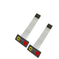 Nouveau clavier à membrane 2 touches avec deux interrupteurs à LED rétroéclairés ; Prototype de panneau frontal PC/PET, fabrication sur mesure