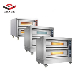 Horno <span class=keywords><strong>de</strong></span> <span class=keywords><strong>Pizza</strong></span> Eléctrico <span class=keywords><strong>de</strong></span> Doble Plataforma, Comercial, <span class=keywords><strong>de</strong></span> Acero Inoxidable, con Certificación CE, Marca GRACE - Product Image 4