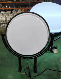 Dual-mặt tròn <span class=keywords><strong>Led</strong></span> quảng cáo lightbox dấu hiệu cửa xoay Tính năng vật liệu hợp kim nhôm ngoài trời biển quảng cáo - Product Image 3