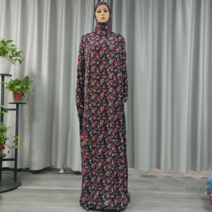 Hot cầu nguyện abaya hồi giáo phụ nữ đội mũ trùm đầu Thổ Nhĩ Kỳ Châu Phi khiêm tốn hijab kaftan DRESS Robe Floral in Dubai saudi hồi giáo quần áo - Product Image 4