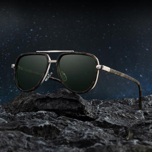 Gafas de sol de aviador ZS-98337P para hombre, montura negra, lentes polarizadas TAC, protección UV400, montura de plástico y metal - Product Image 3