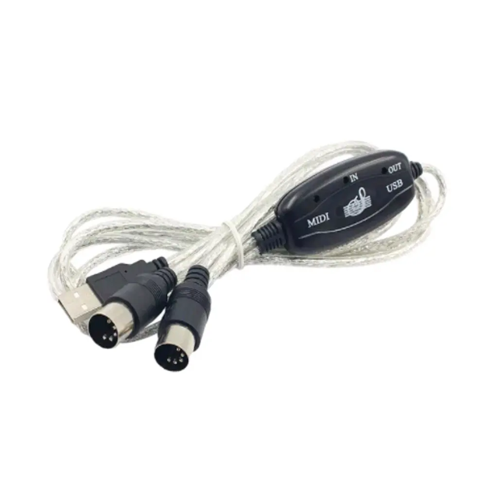 Convertisseur De Kabel Antarmuka MIDI Vers USB, Penghubung PC Melalui Kabel Sinkronisasi, Adaptor