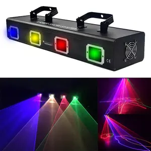 Four Lens Strong RGB y Laser Show System Stage Disco Party christmas decoration Laser lights DMX DJ equipment project 500meters