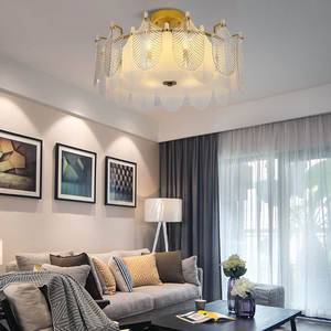 Nuevo estilo, diseño francés, dormitorio redondo, sala de estar, comedor, candelabro Led de cristal moderno, luz de techo - Product Image 4