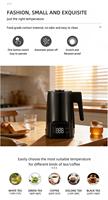 Bouilloire électrique numérique 1,7 L, contrôle de température haute précision, cafetière, théière, chauffe-eau électrique, acier inoxydable 304