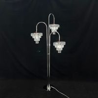 Lustre en cristal pour mariage, 3 têtes, éclairage LED au sol pour centres de table et décoration de scène