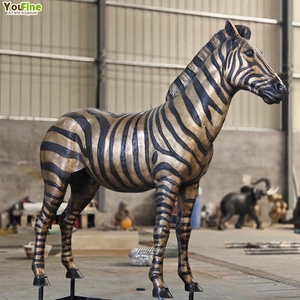 Ukuran hidup patung hewan satwa liar <span class=keywords><strong>Savannah</strong></span> patung Zebra perunggu - Product Image 2
