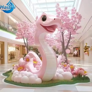 หุ่นไดโนเสาร์เคลื่อนไหวได้ รุ่นงูไฟเบอร์กลาส ขนาดเท่าของจริง สำหรับสวนไดโนเสาร์และสวนผจญภัย - Product Image 4