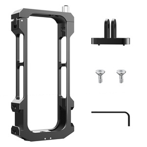 Carcasa de Aleación de Aluminio OEM de Fábrica para Cámara VR <span class=keywords><strong>Insta</strong></span> <span class=keywords><strong>360</strong></span>, Soporte de Montaje para Insta360 <span class=keywords><strong>One</strong></span> X3 con Zapata Fría para Micrófono Rode <span class=keywords><strong>2</strong></span> - Product Image 1