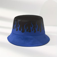 Sombrero de Pescador Hip Hop para Hombre y Mujer, Diseño de Llamas, Algodón, Verano, Moda, Logotipo Bordado, Pesca al Aire Libre, Playa