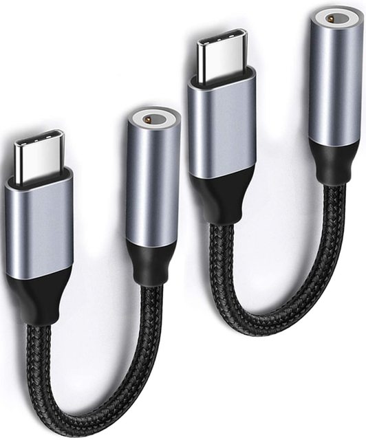 USB C 3.5mm Audio Headphone Jack Adapter DAC Chips AC Brand New Mobile Phone Universal Travel Adaptor PC Fireproof Material