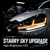 Nouveau Phare HXFG pour Golf 7 (2014-2017) – Édition Ciel Étoilé Modifiée, Projecteur LED Haute Luminosité, Garantie 12 Mois Volkswagen