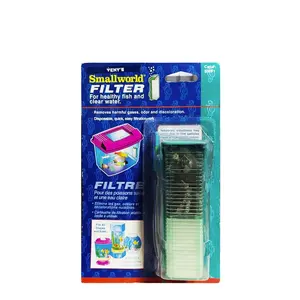 Penn-Plax Small World aquarium filter, filter kit and replacement media filter core (bio-sponge, carbon and zeolite crystal)