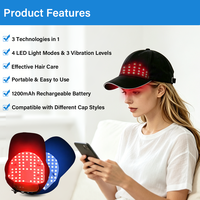 Casquette de luminothérapie rouge à prix de gros pour la croissance des cheveux, compatible avec différents styles de casquettes